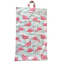 Blümchen hängender Windelsack XL Flamingo