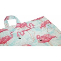 Blümchen hängender Windelsack XL Flamingo
