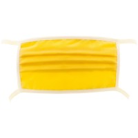 Culla di Teby Stoff-Gesichtsmaske zum Binden 2er-Set weiß-gelb
