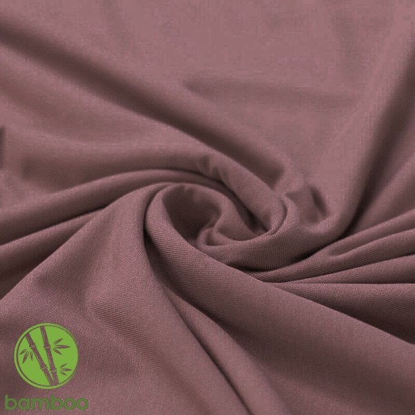 Bambus-Jersey Meterware Stoff Altmauve