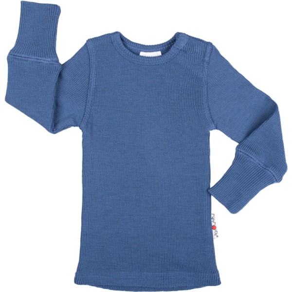 ManyMonths Woollies MerinoWool Shirt Long Sleeve Cosmos Blue Enthusiast
