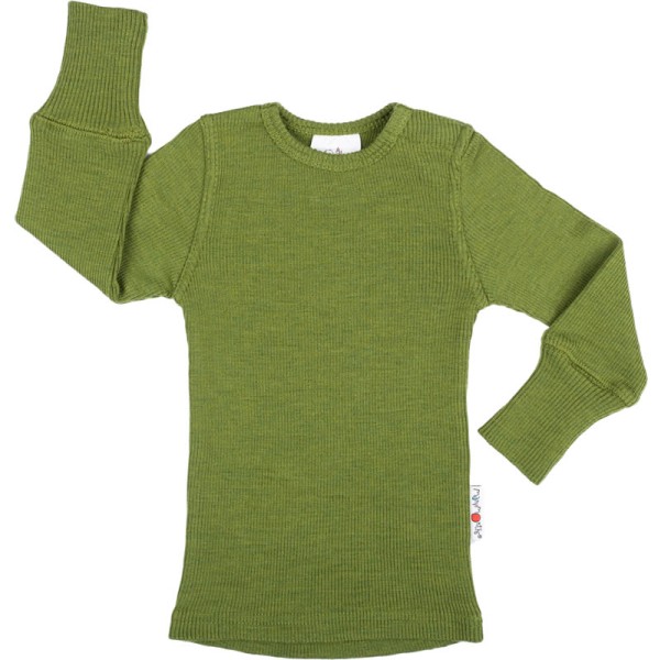 ManyMonths Woollies MerinoWool Shirt Long Sleeve Garden Moss Green Lionheart