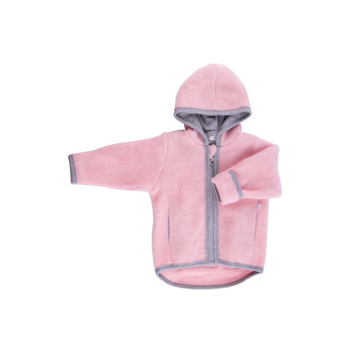 iobio Kapuzenjacke Style Milo Wollvlies hellrosa