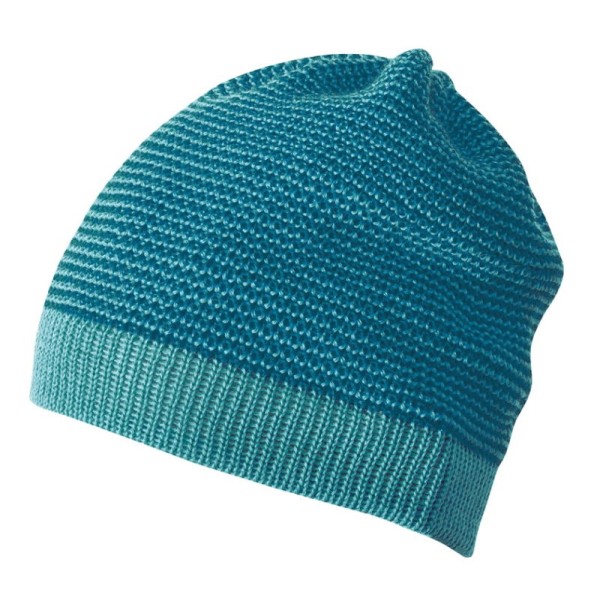 Disana Beanie Woll-Mütze Melange lagoon-blau