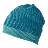 Disana Beanie Woll-Mütze Melange lagoon-blau Gr. 1