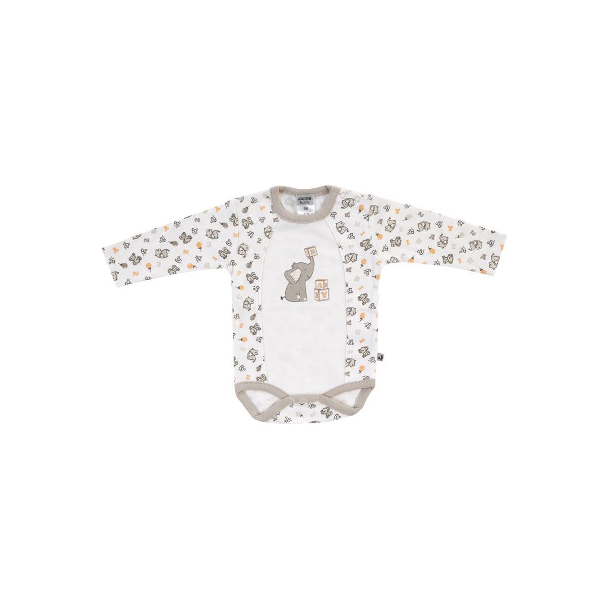 Jacky Babybody langarm Elephant beige