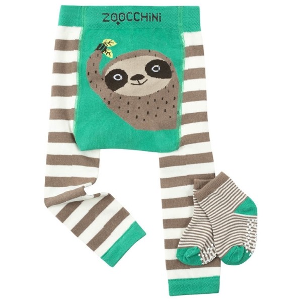 Zoocchini Baby Leggings & Socken Set Silas das Faultier 6-12M