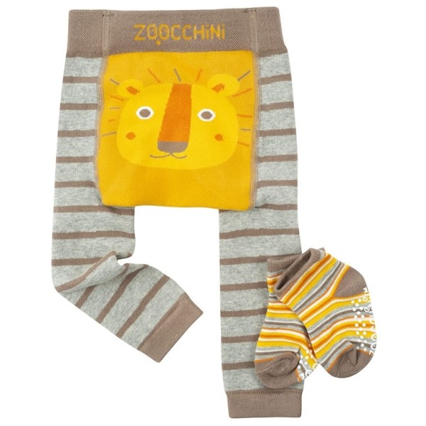 Zoocchini Baby Leggings & Socken Set Leo der Löwe 12-18M