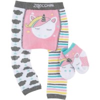 Zoocchini Baby Leggings & Socken Set Allie das Einhorn 12-18M