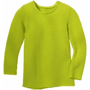 Disana Langarm-Pullover Wolle apfelgrün