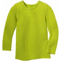 Disana Langarm-Pullover Wolle apfelgrün 98/104