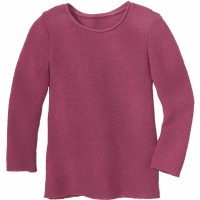 Disana Langarm-Pullover Wolle wildbeere