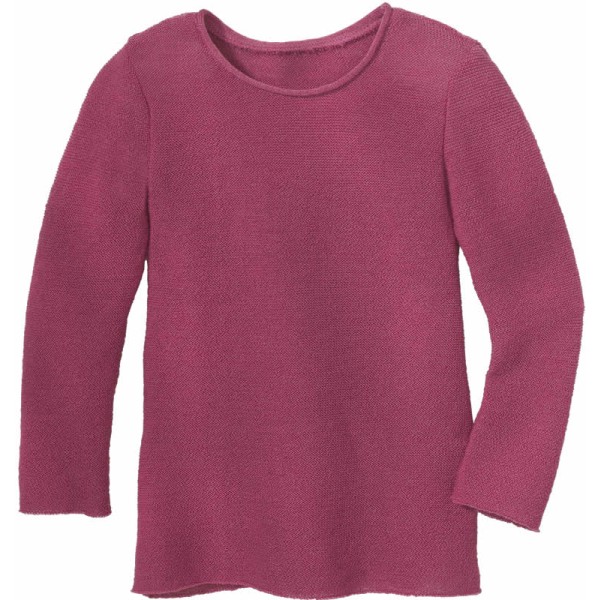Disana Langarm-Pullover Wolle wildbeere 98/104