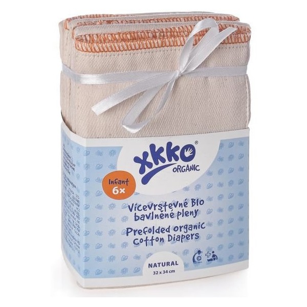 xkko Prefold Faltwindeln Bio-BW ORGANIC 6er Set