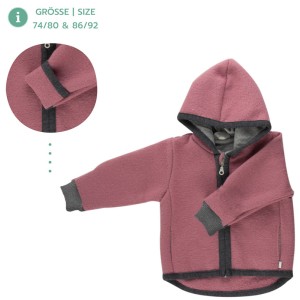 iobio Kapuzenjacke Style Milo Wollwalk altrosa