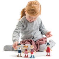 Tender Leaf Toys Familie Hüpf für Puppenhaus 4-teilig