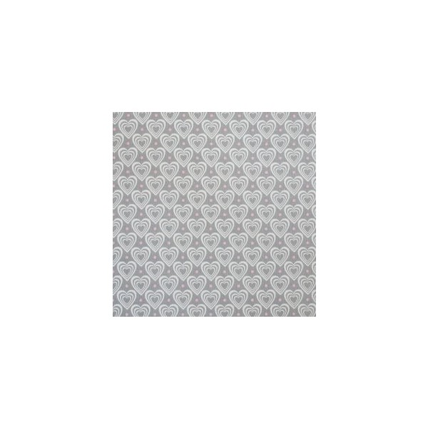 Krasilnikoff Stoffserviette 40x40 cm 3D Hearts grey-white