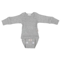 ManyMonths Woollies MerinoWool Body-Shirt Platinum Grey