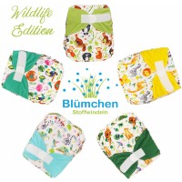 Blümchen Onesize-Überhose Wildlife Edition KLETT 5er-Set