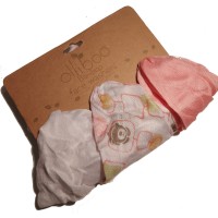 Olliboo Waschläppchen Bamboo rosa 3er-Set