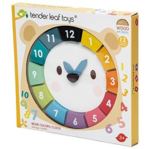 Tender Leaf Toys Lernspiel Steckspiel Uhr