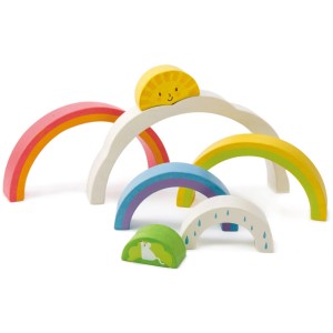 Tender Leaf Toys Stapelspiel Regenbogen Tunnel 7 Teile