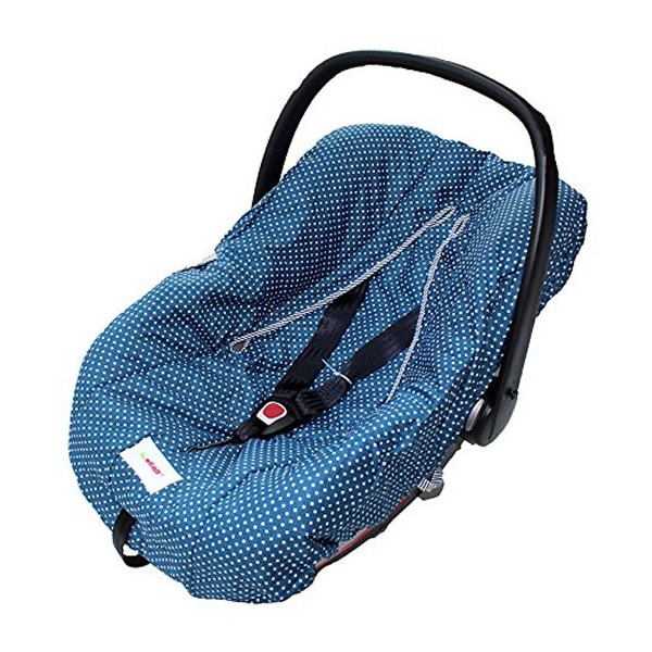 Minene Baby-Autositzbezug Blau gepunktet