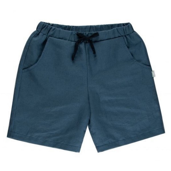 iobio Shorts Style Benedict Halbleinen Mittelblau