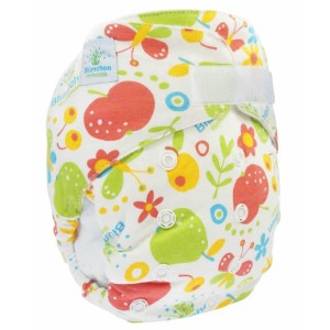 Blümchen Kuschelwindel Onesize (3-15kg) BUNT Klett *einzeln*