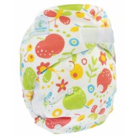 Blümchen Kuschelwindel Onesize (3-15kg) BUNT Klett *einzeln*