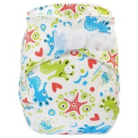 Blümchen Kuschelwindel Onesize (3-15kg) BUNT Klett *einzeln*