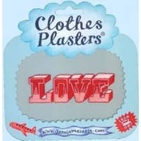 Clothes Plasters Love-Schriftzug Bügelbild