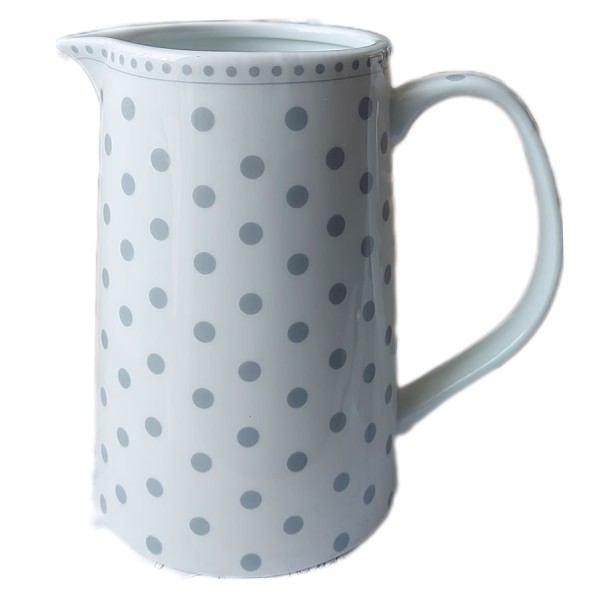 Krasilnikoff Jug Porzellan-Krug 800 ml Grey Dots