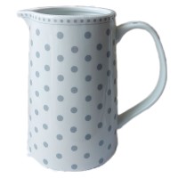 Krasilnikoff Jug Porzellan-Krug 800 ml Grey Dots