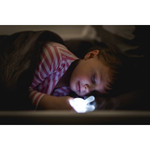 Nachtlicht Häschen Lou LED-Micro-USB Rosa