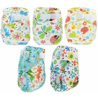Blümchen Höschenwindel+Überhose 7er-Set