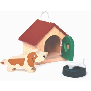 Tender Leaf Toys Hundehütte Lucky 4 Teile