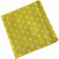 Krasilnikoff Stoffserviette 40x40 cm Stars gelb-weiß