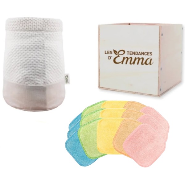 Kit Eco Belle waschbare Abschminkpads 17-teilig Bamboo multicolor