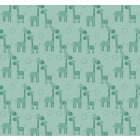 Baumwollstoff Patchworkstoff Giraffe Crossing Teal