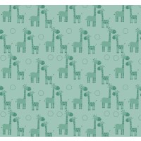 Baumwollstoff Patchworkstoff Giraffe Crossing Teal