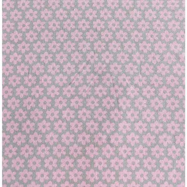 Baumwoll-Jersey Meterware Blume rosa