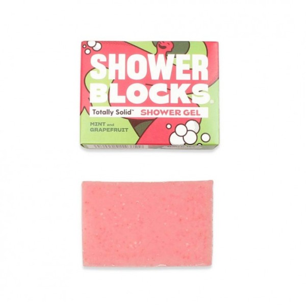 Shower Blocks Duschseife plastikfreies Seifengel 100g Mint & Grapefruit