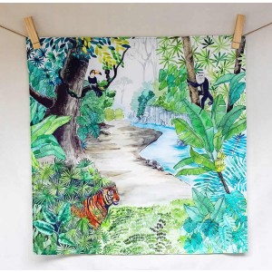 Wonderie Spieltuch Tief im Dschungel 100 x 100 cm