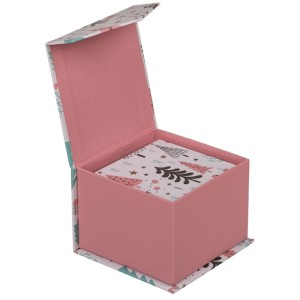 Geschenkbox mit Magnet minze/rosa Tannen 2er-Set