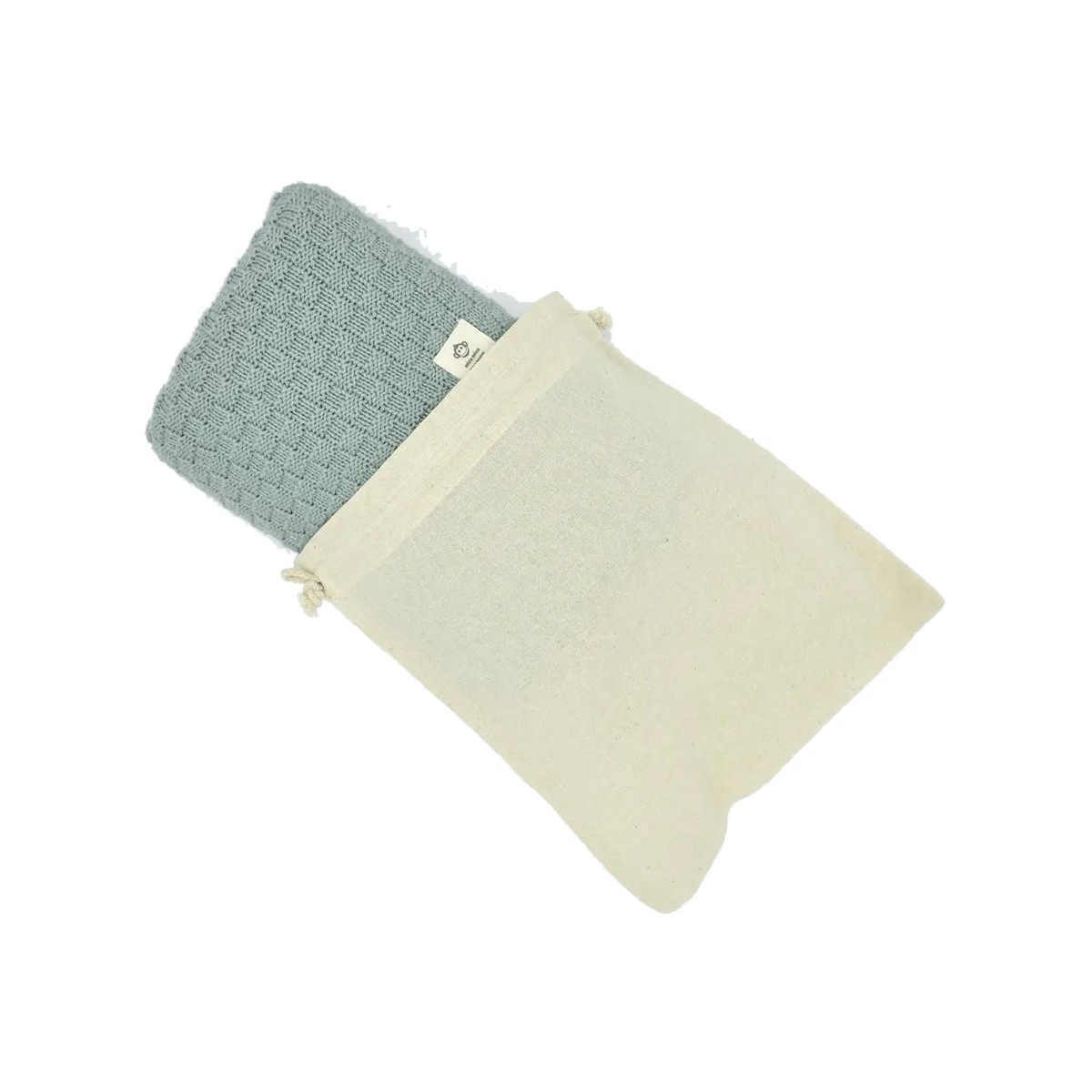 micu micu Gestrickte Babydecke Uni Bio-BW 104 x 80 cm