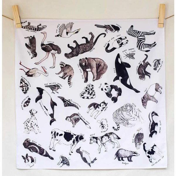 Wonderie Spieltuch Tierreich aus Tinte & Elfenbein 100 x 100 cm
