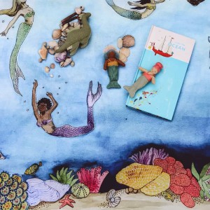 Wonderie Spieltuch Geschichten von Meerjungfrauen 100 x 100 cm