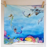 Wonderie Spieltuch Geschichten von Meerjungfrauen 100 x 100 cm