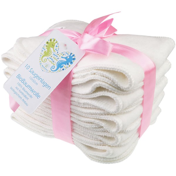Blümchen Kuschel-Einlagen Bio-BW 10er-Set